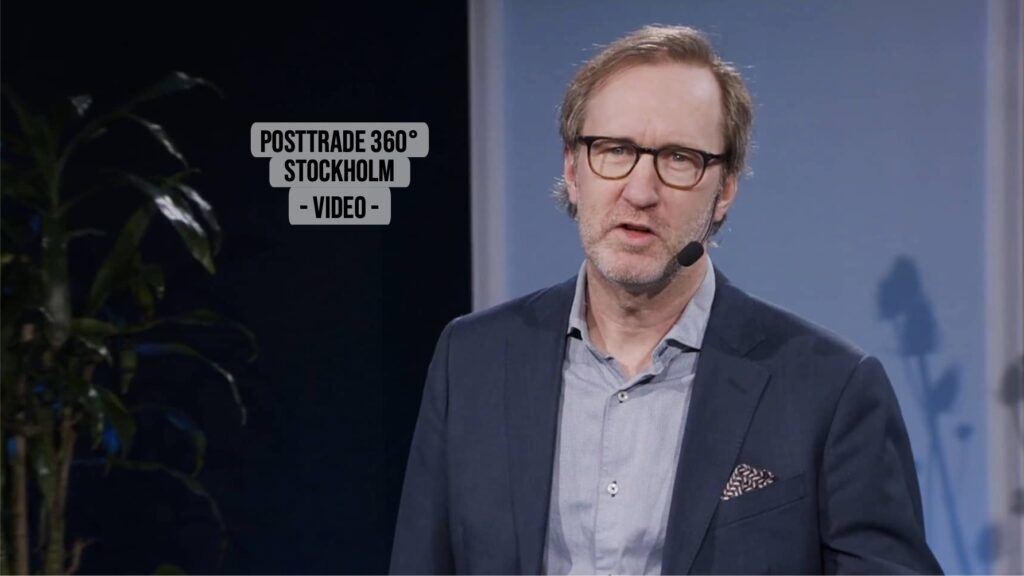 Fredric Nyström, at PostTrade 360° Stockholm in March 2021.